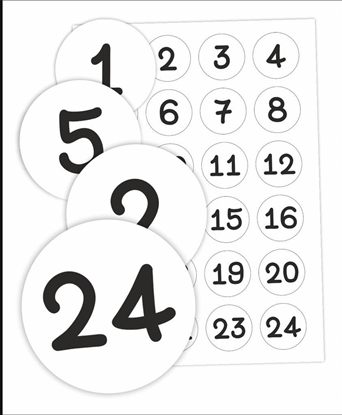 Изображение LearnHow Naklejki do szafki - Cyfry 02 24 szt.