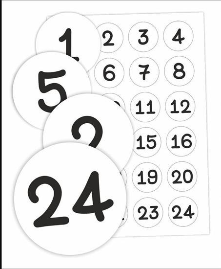 Изображение LearnHow Naklejki do szafki - Cyfry 02 24 szt.