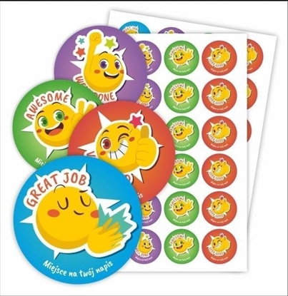 Attēls no LearnHow Naklejki motywacyjne - Angielskie emotki 48szt