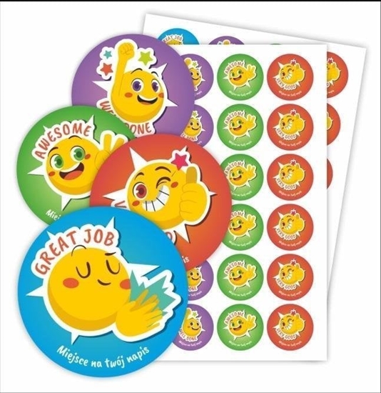 Изображение LearnHow Naklejki motywacyjne - Angielskie emotki 48szt