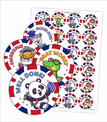 Attēls no LearnHow Naklejki motywacyjne - Angielskie zwierztka 48szt