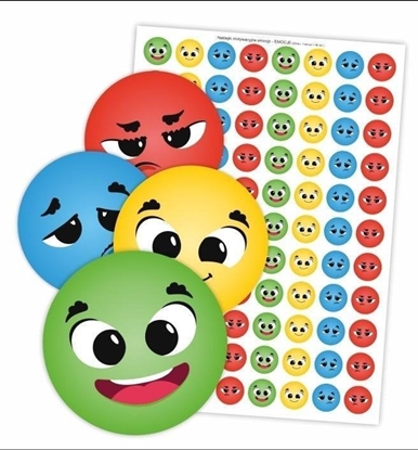 Attēls no LearnHow Naklejki motywacyjne - Kolorowe emocje 88szt
