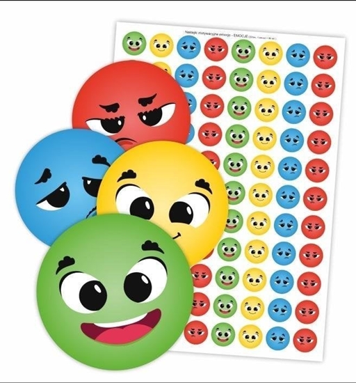 Изображение LearnHow Naklejki motywacyjne - Kolorowe emocje 88szt