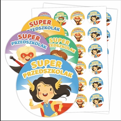 Attēls no LearnHow Naklejki motywacyjne - Super przedszkolak 48 szt.