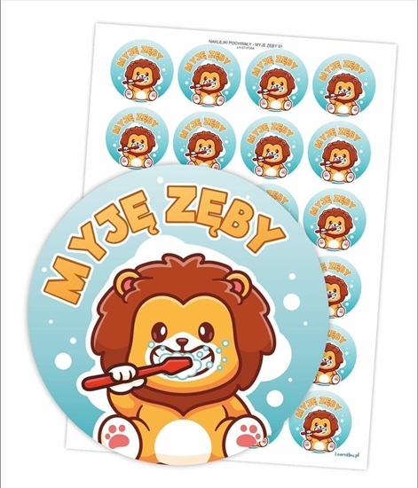 Изображение LearnHow Naklejki pochway - Myj zby 24szt