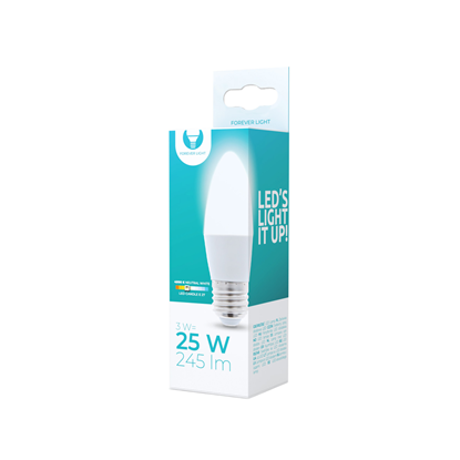 Picture of LED Bulb E27 C37 3W 230V 4500K 245lm Forever Light