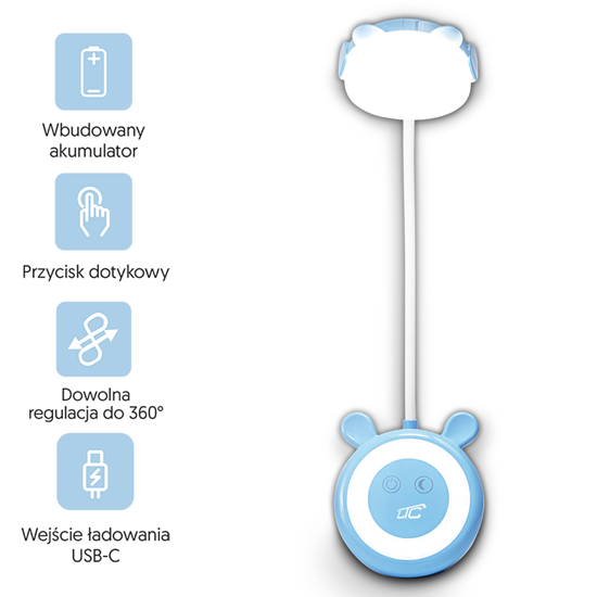 Picture of LED Teddy bear desk Lamp  3W, 3000|4500|6000K, adj