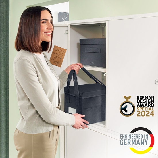 Изображение Torba Leitz LEITZ Torba do dzielenia biurka z pokrywk szara 200x235x355 (BxHxT)