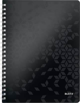 Attēls no Leitz Koonotatnik w kratk A4 PP Leitz WOW, czarny 46380095