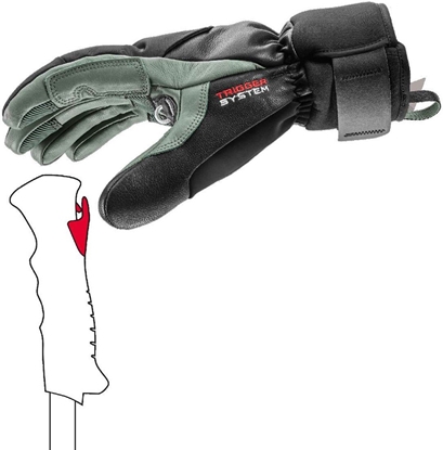 Attēls no LEKI RKAWICE Hevon 3D black-dusty-green 9.0