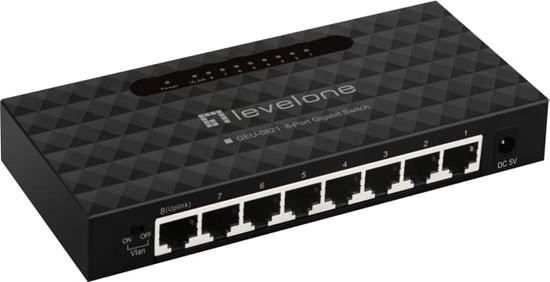Picture of Level One LevelOne GEU-0821 tīkla pārslēgs Vadīts Gigabit Ethernet (10/100/1000)
