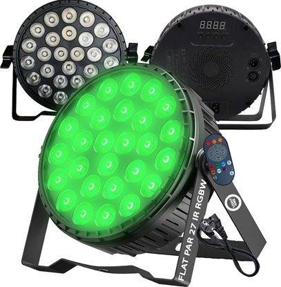 Изображение LIGHT4ME FLAT PAR 27 IR RGBW reflektor par efekt wietlny LED 27x6W RGBW LED 4w1