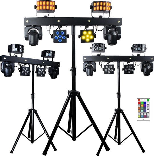 Picture of LIGHT4ME MT BAR 1 zestaw owietleniowy multiefekt RGBW 4w1 gowica ruchoma efekt derby stroboskop par