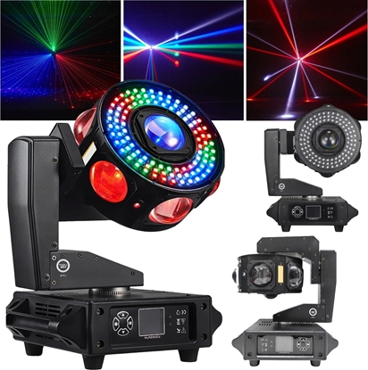 Изображение LIGHT4ME UFO multiefekt wietlny LED 6w1 efekt beam RGBW 3x laser stroboskop efekt ring RGB