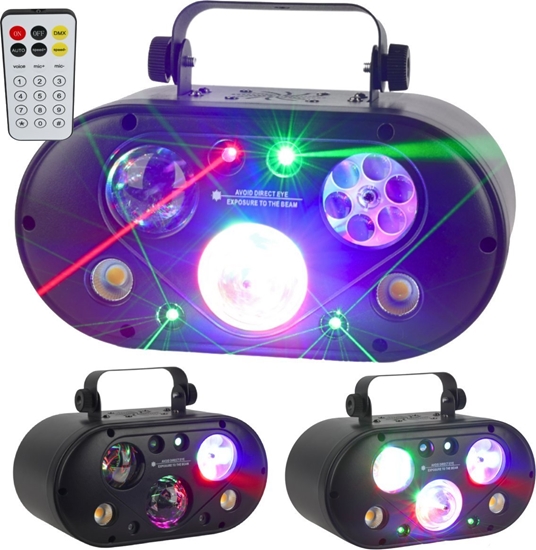 Picture of LIGHT4ME ULTRABOX 1 multiefekt wietlny LED RGBA 6w1 efekt gobo magic ball water wave