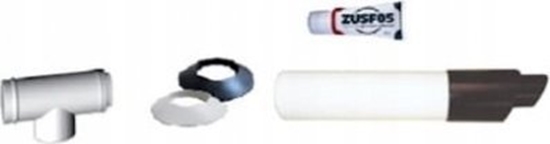 Изображение LIK Element rurowy do odprowadzania spalin przez cian 1,05m DN60/100