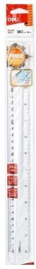 Picture of Linijka 30cm Pioner przeroczysta DELI
