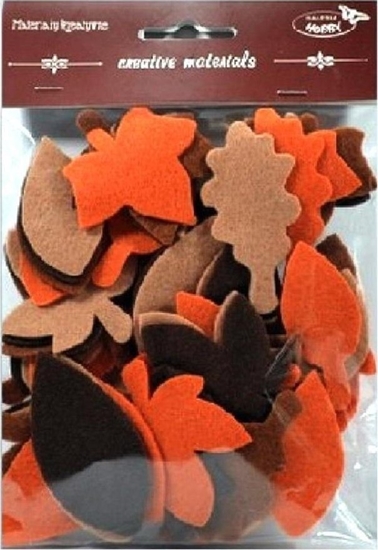 Picture of Listki z filcu tonacja brzowa