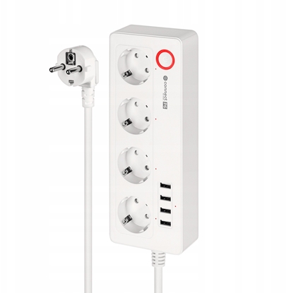 Изображение Listwa sieciowa Kruger&Matz 4 gniazda typu niemieckiego i 4xUSB 2100 mA Connect P6  Tuya