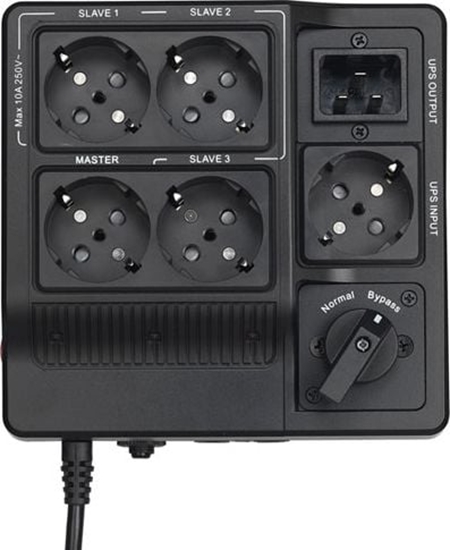 Picture of Listwa zasilajca PowerWalker 4 gniazda czarna (10120500)