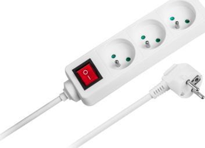 Attēls no Listwa zasilajca Rebel Electro 3 gniazda 3 m biaa (URZ3195-3 B)