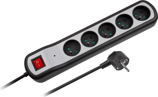 Picture of Listwa zasilajca Rebel Listwa zasilajca Rebel 5 gniazd z przecznikiem (3m, 3x1,5mm)