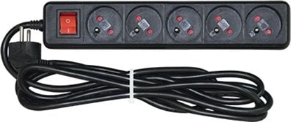 Изображение Listwa zasilajca Vakoss przeciwprzepiciowa 5 gniazd 3 m czarna (52-530LK)