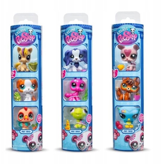 Picture of LITTLEST PET SHOP PET TRIO IN TUBE ASS - assorted