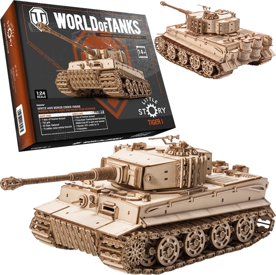 Picture of Little-Story Little Story Drewniane Puzzle Model 3D - Czog Tiger M1