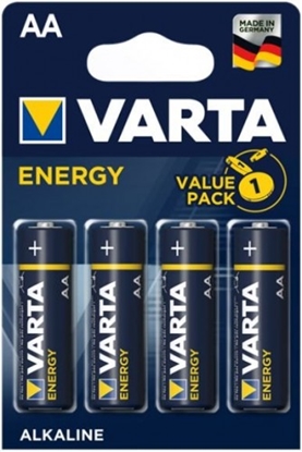 Attēls no LR6/AA baterijas Varta Energy Alkaline MN1500/4106 iepakojuma 4 gb.