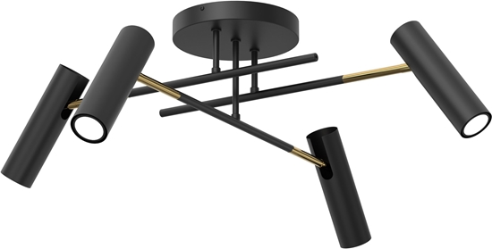 Picture of Luminex Axion 4323 plafon lampa sufitowa 4x8W GU10 czarny/zoty