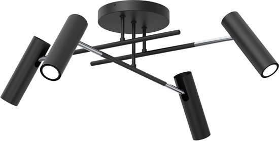 Picture of Luminex Axion 4448 plafon lampa sufitowa 4x8W GU10 czarny/chrom