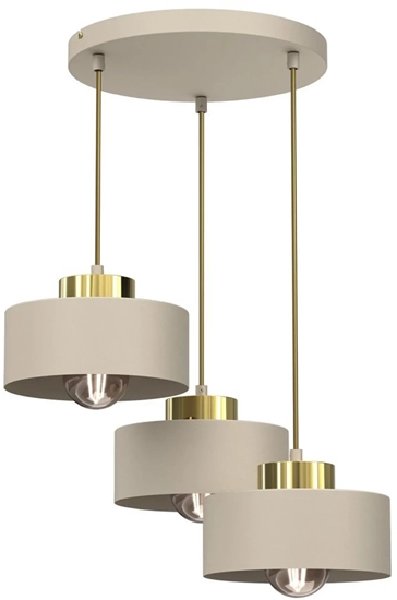 Picture of Luminex Marti 9932 listwa plafon lampa sufitowa 3x15W E27 biay/zoty