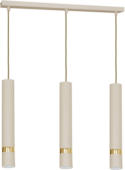 Picture of Luminex Reno 9516 lampa wiszca zwis 3x8W GU10 beowa/zota