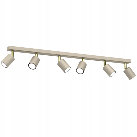Picture of Luminex Striper 4599 listwa plafon lampa sufitowa 6x8W GU10 beowy/zoty