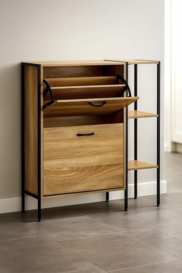 Picture of M12B4 ELEGANCKA SZAFKA NA BUTY KOMODA     MODERN LOFT Z PÓKAMI