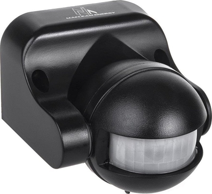 Изображение Maclean Czujnik ruchu PIR Maclean, na podczerwie, IP44, czarny, zasig 12m, max. obcienie 800/1200W, MCE358 B