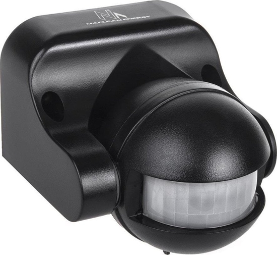 Изображение Maclean Czujnik ruchu PIR Maclean, na podczerwie, IP44, czarny, zasig 12m, max. obcienie 800/1200W, MCE358 B
