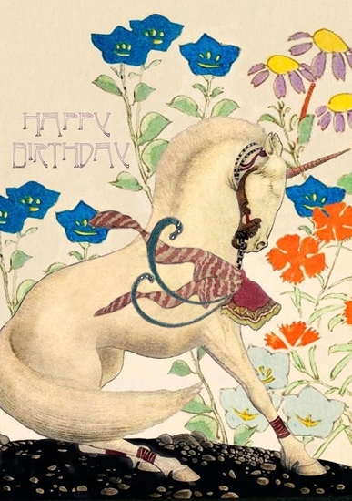 Picture of Madame Treacle Karnet B6 brokat z kopert Urodziny Jednoroec