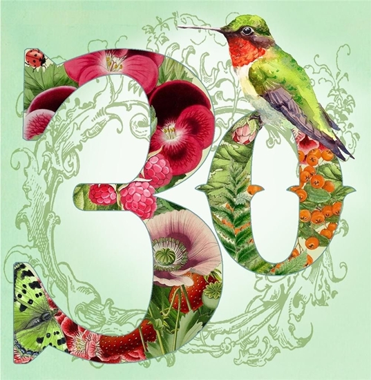 Picture of Madame Treacle Karnet kwadrat z kopert Urodziny 30