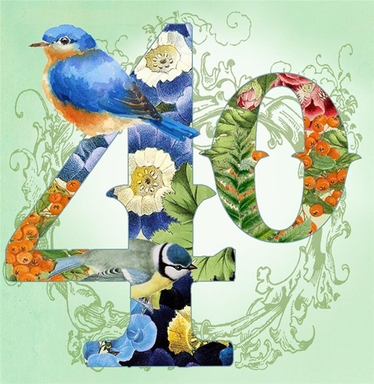 Picture of Madame Treacle Karnet kwadrat z kopert Urodziny 40