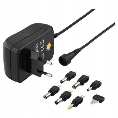 Picture of Maitinimo altinis DELTACO nuo 240 V iki 3-12 V, 1,5 A, 6 skirtingi antgaliai, juodas / PSR-15B