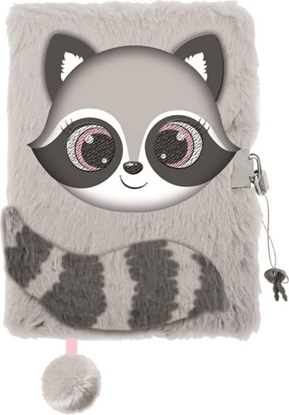 Изображение MAJEWSKI Pamitnik z kódk 3D wochacz A5 96 kartek linia Raccoon