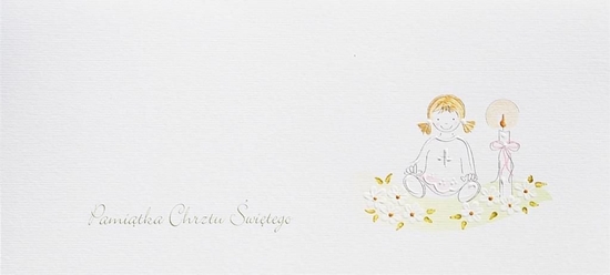 Picture of MAK Karnet Chrzest DL C05 - wieca dziewczynka