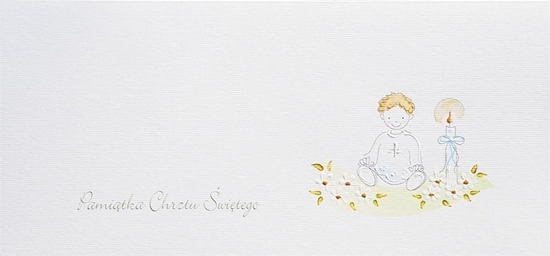 Picture of MAK Karnet Chrzest DL C06 - wieca Chopiec