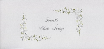 Attēls no MAK Karnet Chrzest DL C15 - Biae kwiaty