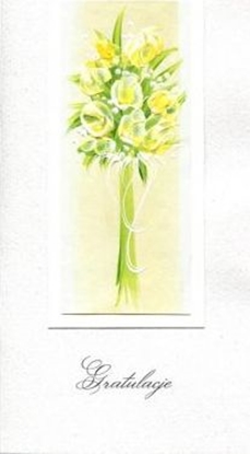 Attēls no MAK Karnet Gratulacje DL G01 - Zielony bukiet
