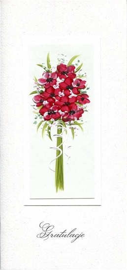 Picture of MAK Karnet Gratulacje DL G02 - Czerwony bukiet