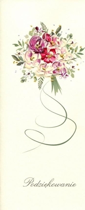 Attēls no MAK Karnet Podzikowania DL P102 - Bukiet kwiatów