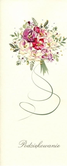Picture of MAK Karnet Podzikowania DL P102 - Bukiet kwiatów